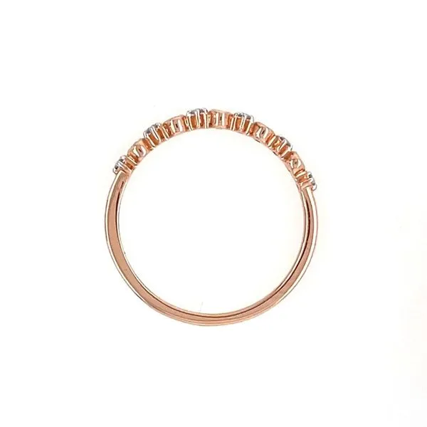 14K Rose Gold 1/10 CTW Diamond Wedding Band Image 3 Franzetti Jewelers Austin, TX