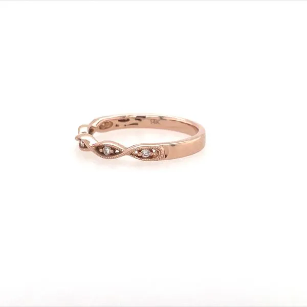 14K Rose Gold Diamond Band Image 3 Franzetti Jewelers Austin, TX