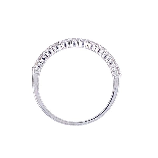 18K White Gold 2 MM Round Diamond Halfway Anniversary Ring Image 3 Franzetti Jewelers Austin, TX