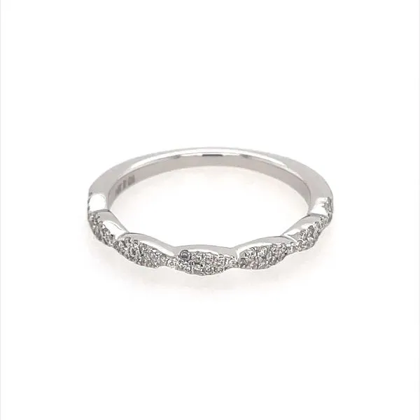 14K White Gold Diamond Twist Ring Image 3 Franzetti Jewelers Austin, TX