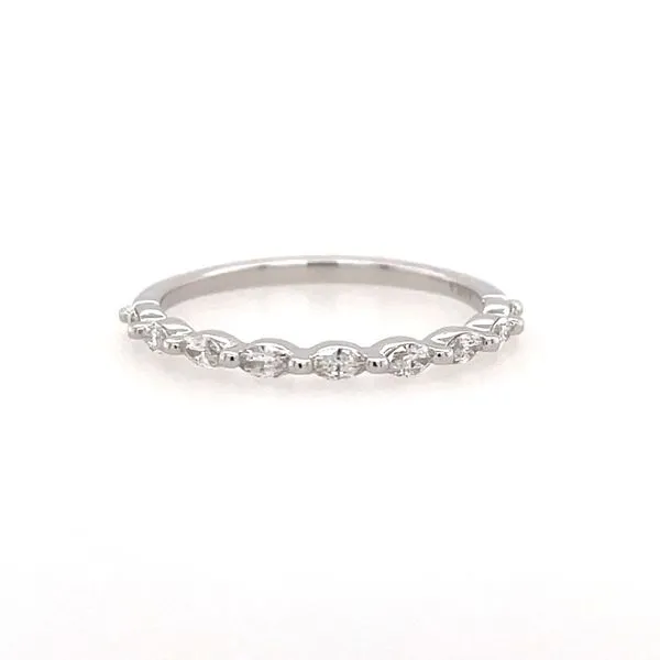 14K White Gold 1/4 CTW Marquise Diamond Band Image 2 Franzetti Jewelers Austin, TX