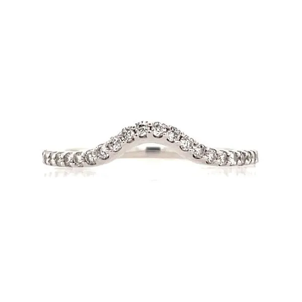 Estate: 14K White Gold 1/5 CTW Diamond Contour Band Image 2 Franzetti Jewelers Austin, TX