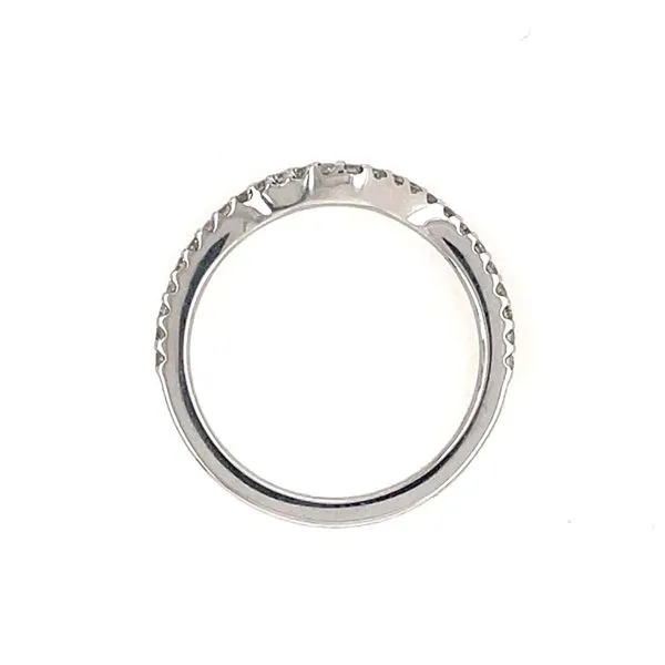 Estate: 14K White Gold 1/5 CTW Diamond Contour Band Image 4 Franzetti Jewelers Austin, TX