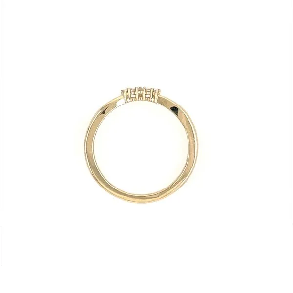 14K Yellow Gold 5 Diamond Contour Band Image 3 Franzetti Jewelers Austin, TX
