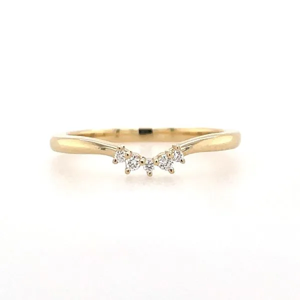 14K Yellow Gold 5 Diamond Contour Band Franzetti Jewelers Austin, TX