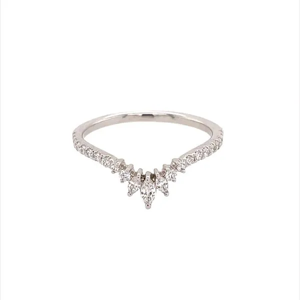 14KW Gold 0.29 CTW Diamond Tiara Contour Band Image 3 Franzetti Jewelers Austin, TX