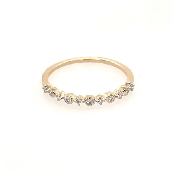 14K Yellow Gold 1/10 CTW Diamond Wedding Band Image 2 Franzetti Jewelers Austin, TX