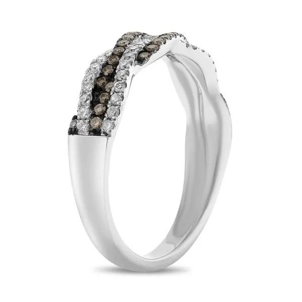 14KW Gold Champagne Diamond Twist Band Image 2 Franzetti Jewelers Austin, TX