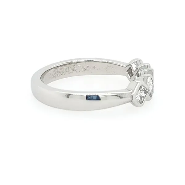 Platinum 5 Radiant Diamond Anniversary Band 0.59 CTW Image 2 Franzetti Jewelers Austin, TX