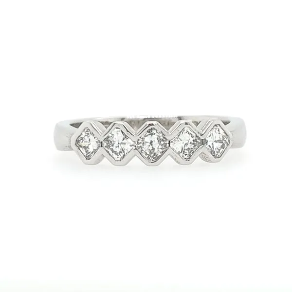Platinum 5 Radiant Diamond Anniversary Band 0.59 CTW Franzetti Jewelers Austin, TX