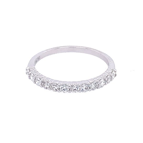18K White Gold 2 MM Round Diamond Halfway Anniversary Ring Image 2 Franzetti Jewelers Austin, TX