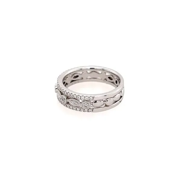 14K White Gold Halfway Diamond Anniversary Ring Image 3 Franzetti Jewelers Austin, TX