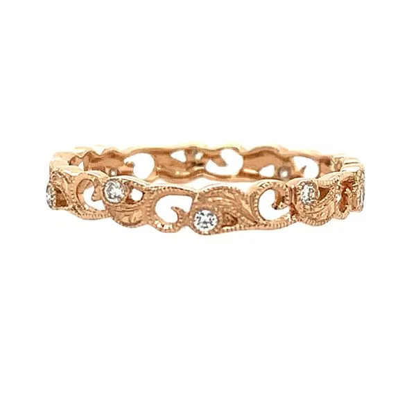 18K Rose Gold Sculptural 1/10 CTW Diamond Band Franzetti Jewelers Austin, TX