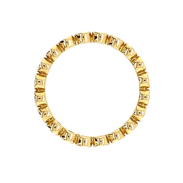 18K Yellow Gold Bezel Set Diamond Eternity Band 0.51 CTW Image 3 Franzetti Jewelers Austin, TX