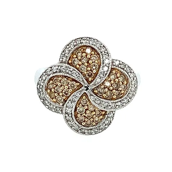 14K White Gold Brown & Colorless Diamond Ring Franzetti Jewelers Austin, TX