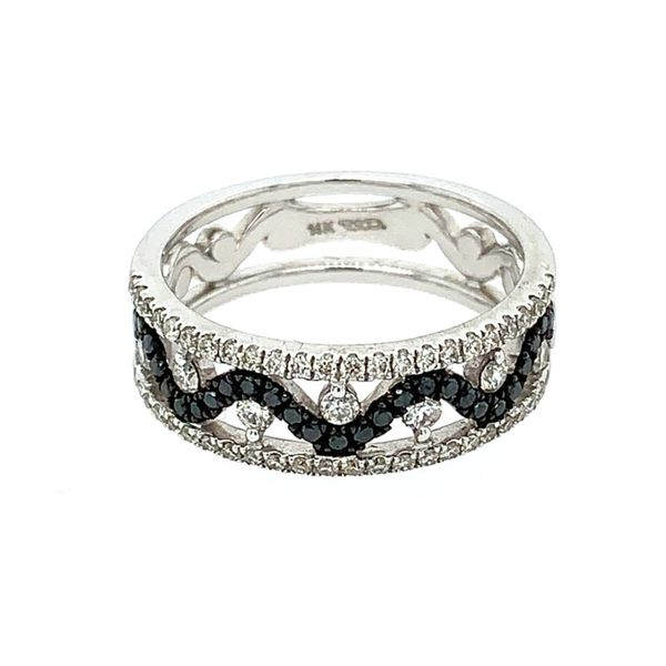 14K White Gold Diamond & Black Diamond Ring Franzetti Jewelers Austin, TX