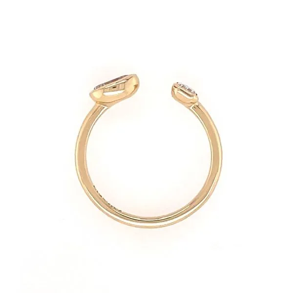 14KY Gold 2 Diamond Open Bezel Set Ring 0.90 CTW Image 4 Franzetti Jewelers Austin, TX