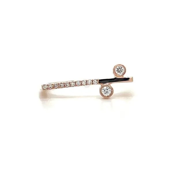 14K Rose Gold Flat Top Diamond Ring Franzetti Jewelers Austin, TX