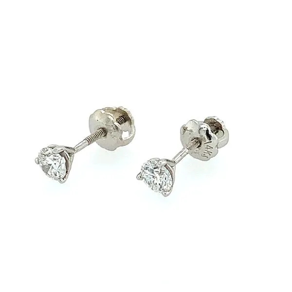 14KW Gold 1/3 CTW Diamond Stud Earrings Image 2 Franzetti Jewelers Austin, TX