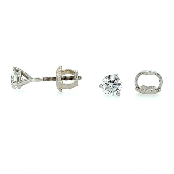 14KW Gold 1/3 CTW Diamond Stud Earrings Image 3 Franzetti Jewelers Austin, TX