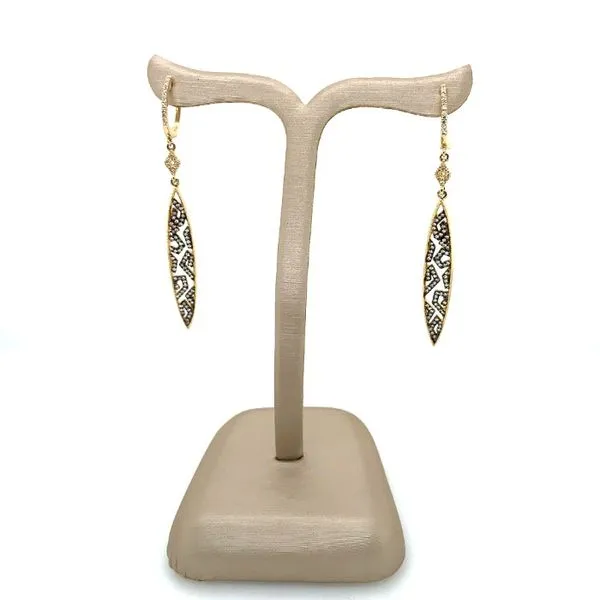 14K Yellow Gold Diamond Earring Image 2 Franzetti Jewelers Austin, TX