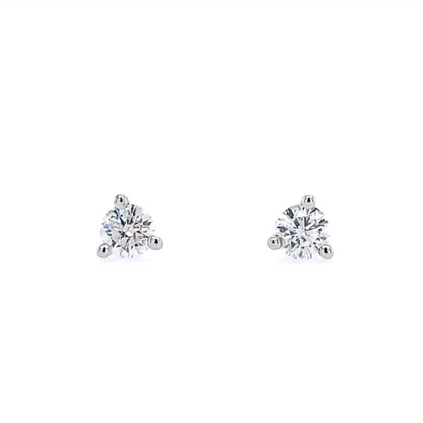 14K White Gold 1/4 CTW Diamond Studs Franzetti Jewelers Austin, TX