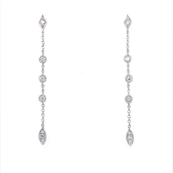 14KW Gold Diamond Drop Earrings Franzetti Jewelers Austin, TX