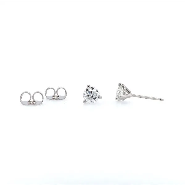 14K White Gold 3/4 CTW Diamond Stud Earrings Image 3 Franzetti Jewelers Austin, TX