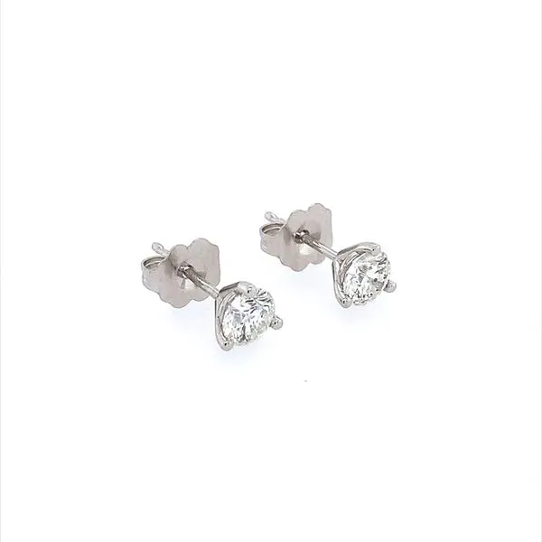 14K White Gold 3/4 CTW Diamond Stud Earrings Image 4 Franzetti Jewelers Austin, TX