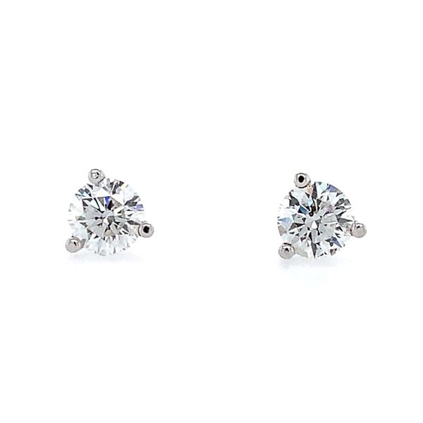 14K White Gold 3/4 CTW Diamond Stud Earrings Franzetti Jewelers Austin, TX