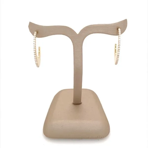 14K Yellow Gold Diamond Earrings Image 3 Franzetti Jewelers Austin, TX