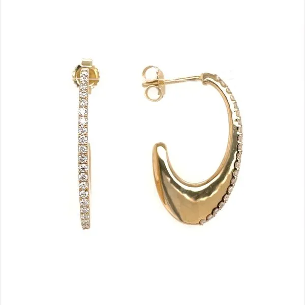 14K Yellow Gold Diamond Earrings Franzetti Jewelers Austin, TX