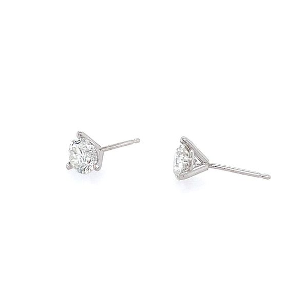 14K White Gold 3-Prong 1.41 CTW Diamond Stud Earrings Image 2 Franzetti Jewelers Austin, TX