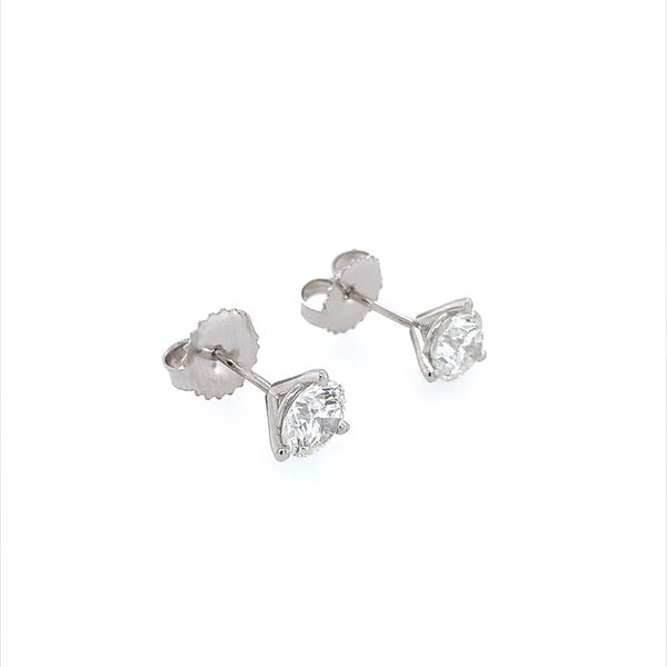 14K White Gold 1.41 CTW 3-Prong Diamond Stud Earrings Image 4 Franzetti Jewelers Austin, TX