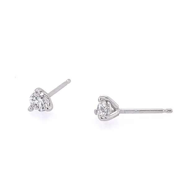 14K White Gold 0.40 CTW Diamond Stud Earrings Image 2 Franzetti Jewelers Austin, TX
