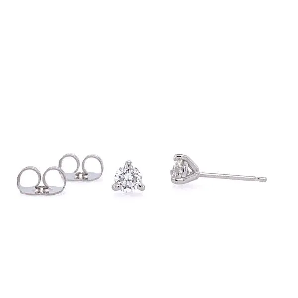 14K White Gold 0.40 CTW Diamond Stud Earrings Image 3 Franzetti Jewelers Austin, TX