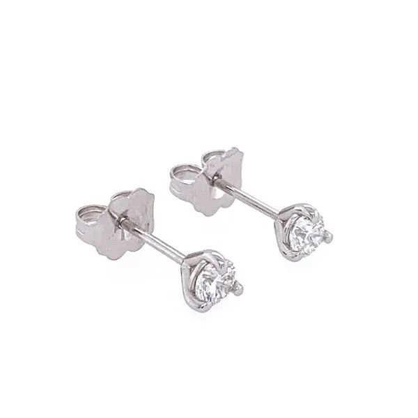 14K White Gold 0.40 CTW Diamond Stud Earrings Image 4 Franzetti Jewelers Austin, TX
