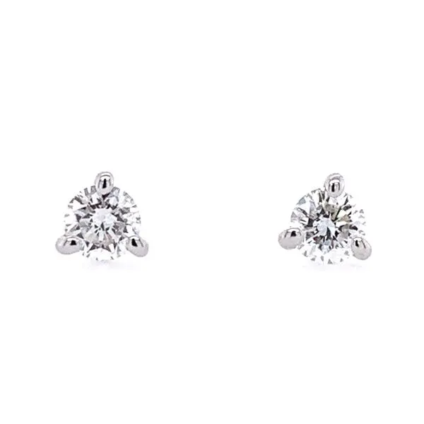 14K White Gold 0.40 CTW Diamond Stud Earrings Franzetti Jewelers Austin, TX