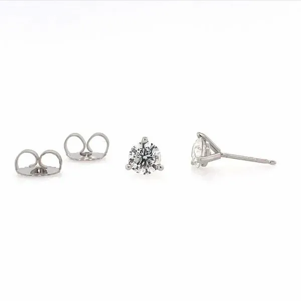 14K White Gold 3-Prong 1.05 CTW Diamond Stud Earrings Image 3 Franzetti Jewelers Austin, TX