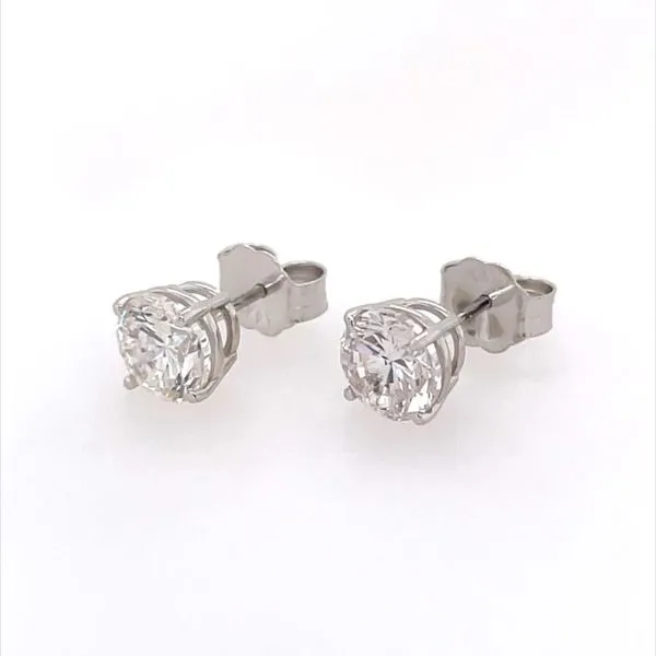 14K White Gold 2 CTW 4-Prong Diamond Stud Earrings G-H Image 3 Franzetti Jewelers Austin, TX