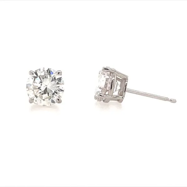 14K White Gold 2 CTW 4-Prong Diamond Stud Earrings G-H Franzetti Jewelers Austin, TX