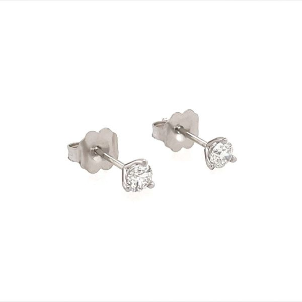 14K White Gold 3-Prong 1/3 CTW Diamond Stud Earrings Image 4 Franzetti Jewelers Austin, TX