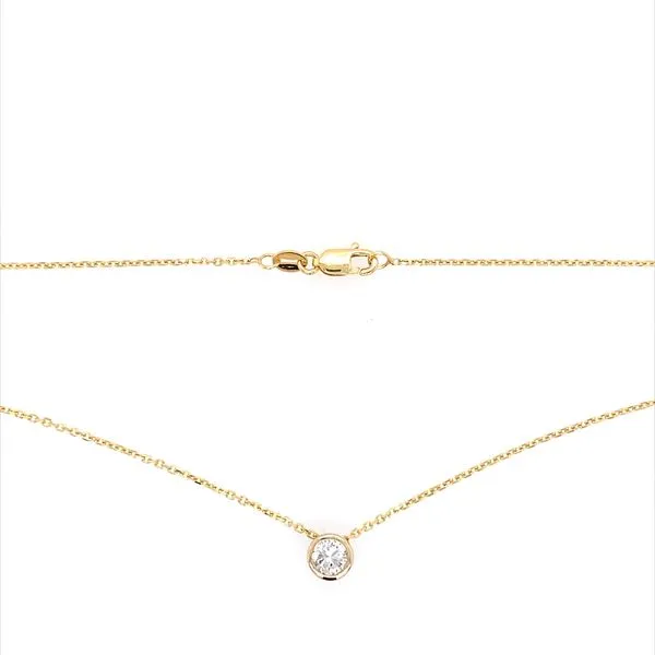 14K Yellow Gold Necklace with 0.33 Carat Diamond Slide Pendant Image 4 Franzetti Jewelers Austin, TX