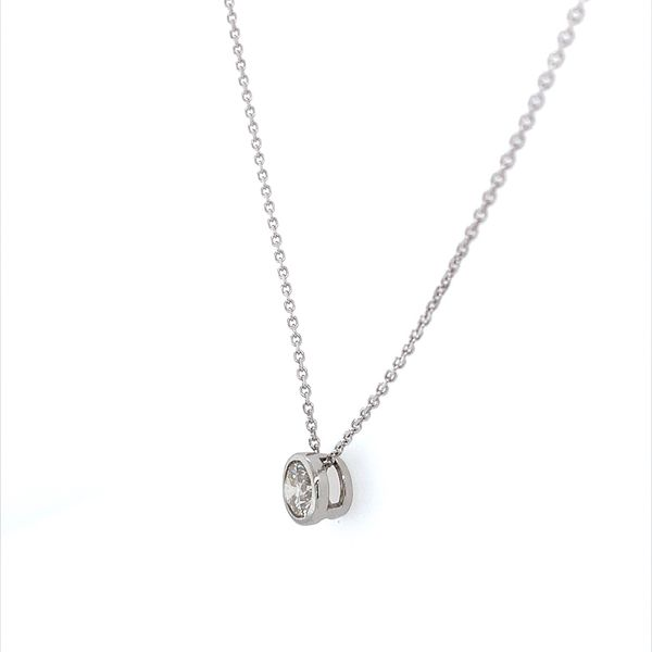 14K White Gold Necklace with 0.70 Carat Diamond Slide Pendant Image 2 Franzetti Jewelers Austin, TX