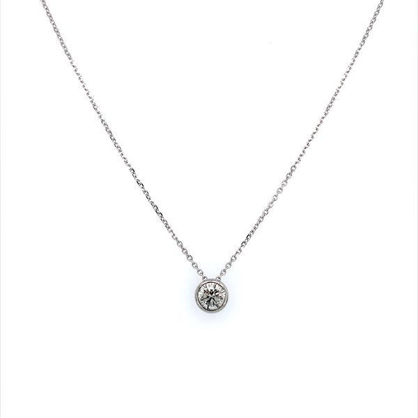 14K White Gold Necklace with 0.70 Carat Diamond Slide Pendant Image 3 Franzetti Jewelers Austin, TX