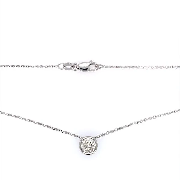 14K White Gold Necklace with 0.70 Carat Diamond Slide Pendant Image 4 Franzetti Jewelers Austin, TX