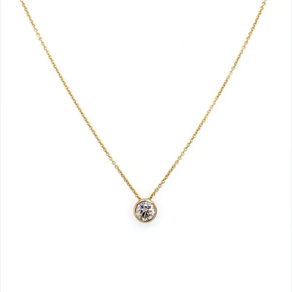 14K Yellow Gold Necklace with 0.66 Carat Diamond Slide Pendant Image 3 Franzetti Jewelers Austin, TX