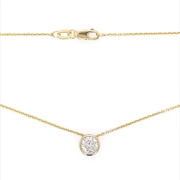 14K Yellow Gold Necklace with 0.66 Carat Diamond Slide Pendant Image 4 Franzetti Jewelers Austin, TX