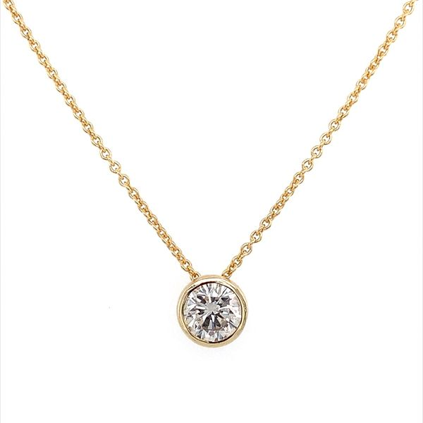 14K Yellow Gold Necklace with 0.66 Carat Diamond Slide Pendant Franzetti Jewelers Austin, TX