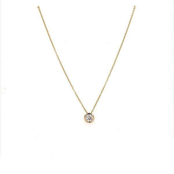 14K Yellow Gold Necklace with 0.33 Carat Diamond Slide Pendant Image 3 Franzetti Jewelers Austin, TX